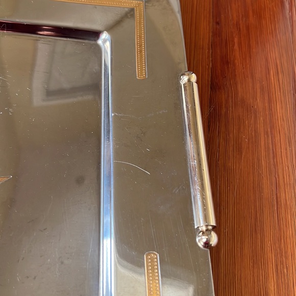 Vintage Elegant Gioiel Oro Tray Designed by Roberto C. Italy 24 K Inox 18/10 - Picture 14 of 16